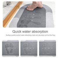 19 x Brand New ikuso bathroom rug, quick-drying super absorbent diatom mud bath mat, washable non-slip carpet, oval bath mat 40 x 60 cm, oval  - RRP €296.59