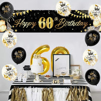 3 x Brand New GoldRock decoration 50th birthday man woman, 50th birthday man woman decoration black gold, 50 years birthday man, decoration for 50th birthday with garland, balloon 50th birthday, 50 number foil balloon table decoration - RRP €33.27