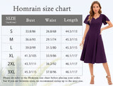 1 x RAW Customer Returns Homrain Women s Rockabilly Dress Midi Length Retro Cocktail Dress Summer Short Sleeve Dress Plus Size Knee Length A-Line Ball Gown Grape XL - RRP €49.99