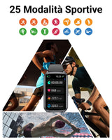 1 x RAW Customer Returns Amzhero Fitness Tracker 25 Sports Patterns, 14 Days Standby, 24 7 Heart Rate, SpO2, Blood Pressure, Pedometer, 5ATM Waterproof, Smart Watch for Women Men, Android iOS - RRP €69.99