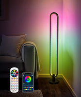 3 x Brand New LED floor lamp living room dimmable RGB light with 6 color modes and music sync modes, U-shaped floor lamp with intelligent APP control for TV ambient lighting, gaming, party, PC, room decoration - RRP €157.32