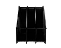 1 x RAW Customer Returns Exerz Metal Mesh Triple Magazine File Holder Magazine Files Desk Shelf- 3 Compartments for Document File Organizer Notebooks Folders Black  - RRP €19.99