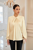 1 x RAW Customer Returns GRACE KARIN Vintage ladies long sleeve top comfortable apricot blouse CL2199-3 XL - RRP €40.03