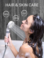 1 x RAW Customer Returns Ulinek High Pressure Shower Head with 2 Filters, Shower Head with Anti-Limescale Filter, High Pressure Shower Head with Filter, Adjustable High Pressure Shower, Anti-Limescale Fiber Shower Head - RRP €23.39