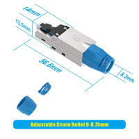 1 x RAW Customer Returns VCE RJ45 connector tool-free for installation cable Cat8 Cat7A Cat7 Cat6A network connector field-assembly shielded 40 GBit s 2000 MHz 4 pieces - RRP €25.99