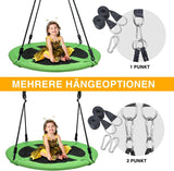 1 x RAW Customer Returns Vanku 317KG nest swing outdoor with 3 meter swing straps 2 pieces loadable 700KG, swing set plate swing for children adults garden indoor green  - RRP €85.7