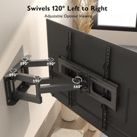 1 x RAW Customer Returns BONTEC TV wall mount swivel tilting TV bracket full movement for 23-70 inch flat curved LCD LED TVs or monitors up to 45kg, Max VESA 400x400mm - RRP €39.97