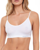 1 x RAW Customer Returns Channo Invisible Seamless Top Bra without Underwire or Padding in Lycra with Adjustable Straps - Pack of 6, White Black, L XL - RRP €12.89