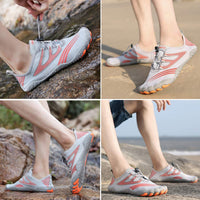 1 x RAW Customer Returns Sixspace bathing shoes men women beach shoes trail running shoes outdoor indoor training fitness shoes hiking forest beach street running shoes walking shoes quick drying aqua shoes, gray 44 EU - RRP €21.77