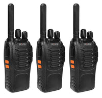 1 x RAW Customer Returns Pofung PT88E Walkie Talkie PMR446 License-Free Two-Way Radio, 16-Channel Long Range Walkie Talkies with Charging Station and Earphones Black, 3-Pack  - RRP €47.39