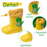 1 x RAW Customer Returns SEAUR Rubber Boots Girls Boys Rain Boots Children 3D Dinosaur Pattern Featherlight Rain Shoes with Adjustable Drawstring for Toddlers 1-6 Years 21-30 EU - RRP €26.21