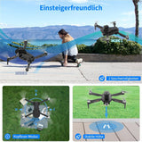 1 x RAW Customer Returns Drone with camera HD 4K, RC foldable FPV WiFi live transmission drone for children beginners, long flight time, headless mode, trajectory flight, obstacle avoidance, one key take-off landing, headless mode - RRP €50.41