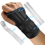 1 x RAW Customer Returns Wrist Bandages, Men Women Carpal Tunnel Wrist Support with Metal Splint Stabilizer, Wrist Support Left Right Hand to Relieve Tendinitis Arthritis Pain in the Carpal Tunnel - RRP €19.66