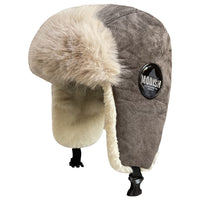 33 x Brand New Uktunu Winter Warm Hat Unisex Earflap Bomber Hats Faux Fur Russian Bomber Hat for Outdoor Activities, Grey-brown - RRP €498.96
