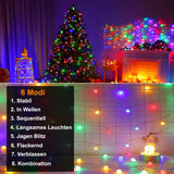 1 x RAW Customer Returns Meision solar fairy lights outside 20m 200 LED ball LED outdoor fairy lights with 8 modes timer remote control waterproof solar fairy lights outside weatherproof for garden, balcony, wedding, colorful - RRP €20.68