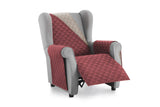 1 x RAW Customer Returns Textilhome - Sofa Saver Quilted Armchair Cover MALU - RELAX 1 seater - REVESIBLE. Red - RRP €25.99