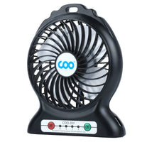 1 x RAW Customer Returns KARFUN Mini Fan, Portable Desk Fan, Rechargeable Small USB Fan, 3 Speeds and Battery Powered Fan with Flashlight, Black - RRP €9.99