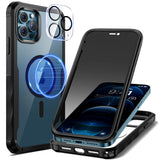 1 x RAW Customer Returns seacosmo privacy screen for iPhone 12 Pro Max case compatible with magnetic , anti-spy cell phone case 360 degree protective case, shockproof case with privacy tempered glass and camera protective film 9H HD  - RRP €20.99