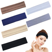 1 x Brand New 6 pieces 5 20 cm sports headbands, yoga headbands, elastic hair bands, sports headbands sweat hair bands, soft elastic hair bands for women yoga workout fitness headbands, unisex - RRP €18.0