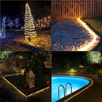 1 x RAW Customer Returns Eruibos Van 10M 100 LEDS light tube battery, hose outside with remote control and timer, IP65 waterproof, 8 modes and dimmable light chain inside power for Christmas, swimming pool decoration 5.5mm - RRP €17.14