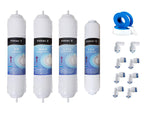 1 x RAW Customer Returns Depurtek Reverse Osmosis Filters Kit High Performance Compatibility HIDROBOX HIDROSALUD Hidrotek NT02 N02T Includes Teflon Roll Thread Elbows, 4 Units, Carbon - RRP €38.0