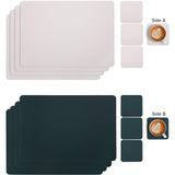 1 x RAW Customer Returns Myir JUN Placemats and Coasters, Placemats Washable Placemats and Coasters PVC Placemats Placemats and Coasters Set of 6, White Pearl Green  - RRP €25.2