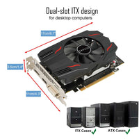 1 x RAW Customer Returns SAPLOS Radeon RX 550 Graphics Card, 4GB, GDDR5, 128-bit, DisplayPort DVI-D HDMI, ITX Design, PC Graphics Card Gaming, Support 4K Display, Computer GPU - RRP €109.24