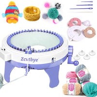 1 x RAW Customer Returns Zcvtbye Knitting Machine, 48 Needles Knitting Machines with Row Counter, Smart Weaving Loom Circular Knitting Machine, Knitting Board Rotating Double Knit Loom Machine Kits, SENTRO Production - RRP €78.68