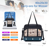 7 x RAW Customer Returns BAGZY 2X Travel Bag Wizzair Volotea Hand Luggage 40x30x20, 25L Foldable Weekender Small Sports Bag Bags Suitcase Bag Waterproof Nylon Shoulder Bag Cabin Handbags Hospital Bag - RRP €226.8