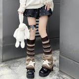 1 x RAW Customer Returns XEPST 2 Pairs Women s Leg Warmers in Gothic, Kawaii Lolita Legwarmer Winter Loose Boots Stocking Girl Preppy Style Leg Warmers for Women - RRP €18.97