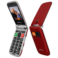 1 x RAW Customer Returns artfone folding mobile phone for seniors without a contract, mobile phone with large buttons, 2G GSM mobile phone for seniors with 2.4 inch color display, camera buttons, emergency call function, flashlight CF241A - RRP €39.98