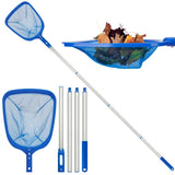 1 x RAW Customer Returns Pool Landing Net-77-200cm Telescopic Pole Swimming Pool Leaves Cleaning Fine Mesh Net Pool Cleaning - Aluminum Pool Cleaner Leaf Net Skimmer for Aquarium Fountain Hot Tub Spa Fish Tank Ponds - RRP €19.15