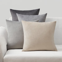 1 x RAW Customer Returns Topfinel set of 4 cushion covers 45 x 45 grey velvet cushion covers sofa cushions decorative cushions for children s room living room colour gradient - RRP €20.17