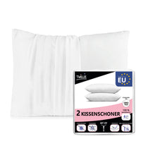 1 x RAW Customer Returns Twillie Set of 2 Waterproof Pillowcases - for Pillows 30 x 60 - Oeko Tex Certified Pillowcase Jersey Micro Breathable - Ultra Thin and Ultra Soft - Zipper - RRP €15.12