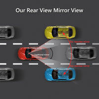 1 x RAW Customer Returns Anti-glare car rear view mirror for indoor use. Universal panoramic and wide-angle mirror with suction cup for car and boat. - RRP €21.99