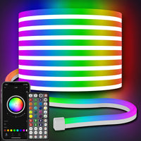 1 x RAW Customer Returns AILBTON LED neon Light 32.8ft,Flexible,with Application Remote Control Control,Multiple Modes,IP65 Outdoor RGB Waterproof,Bedroom Indoor Music Synchronization Game bar Light - RRP €39.99