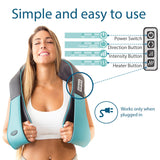 1 x RAW Customer Returns InvoSpa Shiatsu massager neck massager shoulder back with infrared heat function - massage cushion full body electric massager with heat for neck, back, shoulder, legs, feet - RRP €34.26