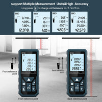 1 x RAW Customer Returns Rangefinder, HANMATEK DT50 50M Digital Laser Distance Measurer with LCD Backlight M In Ft with Multiple Measuring Modes such as Pythagoras Distance Area Volume Measurements, IP54 - RRP €25.78