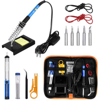 1 x RAW Customer Returns Sondiko soldering iron set, 60W 220V soldering iron with adjustable temperature, on off switch, 5 interchangeable tips for soldering, wood engraving, hot cutting, pyrography, soldering set for electrical work - RRP €19.99