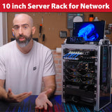 1 x RAW Customer Returns GeeekPi 8U Server Rack DeskPi RackMate T1 Rackmount Server Case for Network, Servers, Audio, Video Equipment, Mini Server Computer Case made of aluminum alloy and acrylic frame Metal rack mounting - RRP €200.0