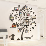 1 x RAW Customer Returns AIVORIUY Wall Tattoo Tree 3D Wall Sticker DIY Family Family Tree Photo Wall Wall Sticker Photo Wall Sticker with Picture Frame Wall Decoration Children s Room Bedroom Living Room Decoration L 144 x 175 cm, Black  - RRP €24.73