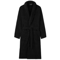 1 x RAW Customer Returns CityComfort Bathrobe Men s Cotton Dressing Gown Men s Housecoat Men and Teenagers M - 3XL - Gifts for Men Black, 3XL  - RRP €23.99