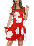 1 x RAW Customer Returns For G and PL Carnival Costume Red Dress with Short Sleeves for Adult Women Halloween Costume with Maple Leaf Print S - RRP €30.24