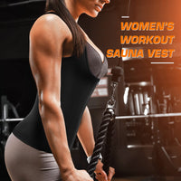 1 x Brand New Sauna Sweat Vest for Women Ladies Sauna Shirt Hot Polymer Waist Trainer Weight Loss Sauna Suit Slimming Workout Body Shaper with Zipper - RRP €17.14