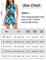 1 x Brand New Maeau UV Protection Swimsuit Women Long Sleeve Wetsuits Front Zipper Sleeveless Swimwear Elastic Full Body Diving Suits Shorty Round Collar Rash Guard Removable Chest Pads Swimsuit M - RRP €27.6