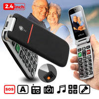 1 x RAW Customer Returns artfone flip phone seniors cell phone without contract mobile phone with large buttons 2G GSM cell phone for seniors with 2.4 inch color display camera buttons emergency call function flashlight CF241A black - RRP €37.99