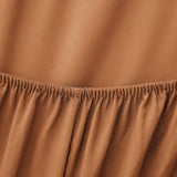 1 x RAW Customer Returns Lanqinglv Fitted Sheet 180 x 200 cm to 25-30 cm Bridge Height Box Spring Bed Topper 110 g m Microfibre Soft Jersey Box Spring Bed Fitted Sheet Linen Caramel Brown - RRP €24.08