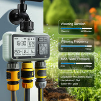 1 x RAW Customer Returns CROSOFMI 3 Way Automatic Digital Irrigation Timer Irrigation Controller Timer Garden Irrigation Programmer IPX5 Waterproof Rain Delay Manual Watering Mode - RRP €49.99