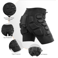 1 x RAW Customer Returns Relaxyee Padded Protective Shorts, Skating Shorts Protectors for Snowboard, Skates, Skis, Skateboard, 3D Protection for Hip, Thigh and Coccyx - RRP €30.72