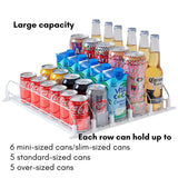 1 x RAW Customer Returns Kevsuvqin Refrigerator Organizer Cans, Self-Advancing Refrigerator Organizer Set 380mm 5 for Cans, Can Be Adjusted to the Width of the Drinks, Fridge Organizer, Can Organizer Refrigerator - RRP €38.56